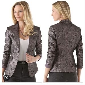 NWT Elizabeth and James Avery brocade blazer metallic size 2